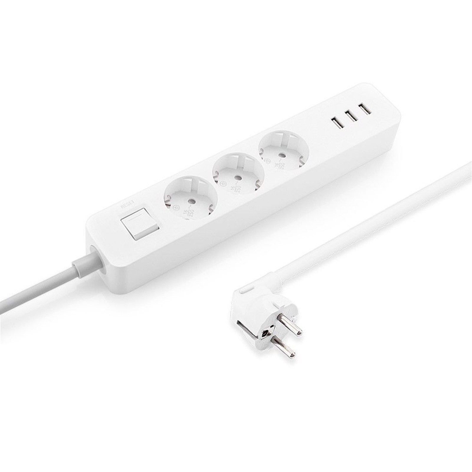 фото Сетевой фильтр Xiaomi Mi Power Strip 6934177701597, белый, 3хUSb+3x220w, 1.4 м