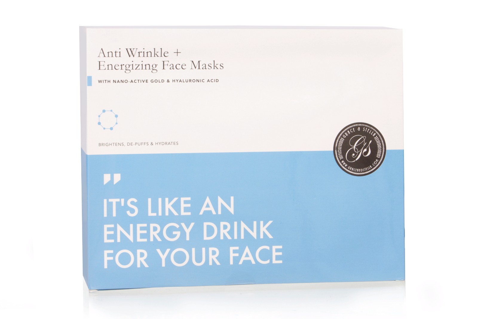 фото Энергетическая маска для лица с коллагеном и коллоидным золотом Anti Wrinkle + Energizing Face Masks Grace and stella