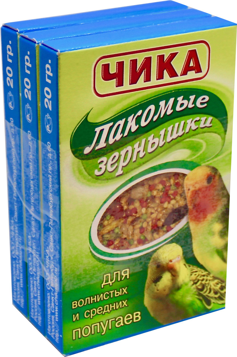 <b>Лакомство Чика</b> "<b>Лакомые зернышки</b>" для волнистых и средних ...