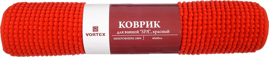 фото Коврик для ванной Vortex SPA, 24122, красный, 40 х 60 см