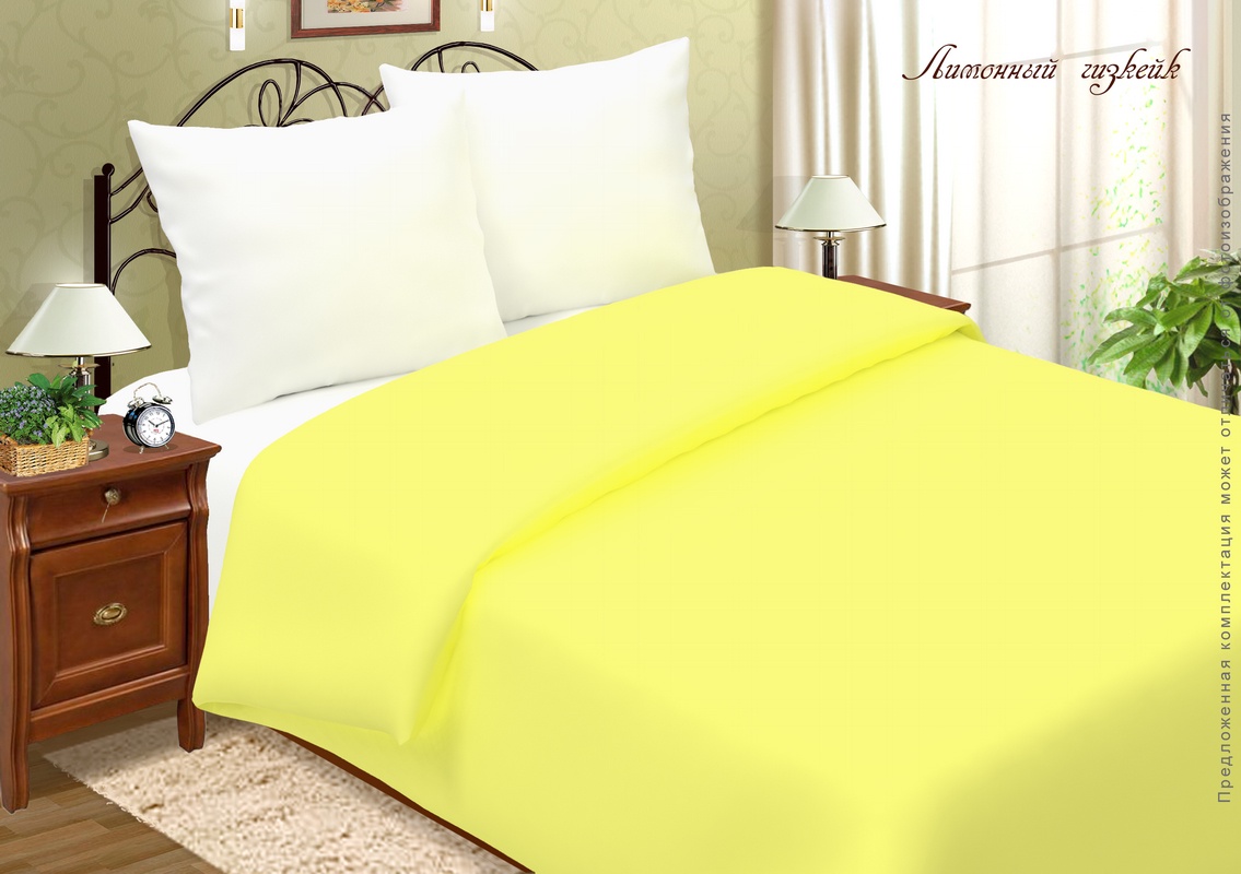 фото Комплект постельного белья ТК Традиция Pastel, для сна и отдыха, 1205/Лимонный чизкейк, желтый
