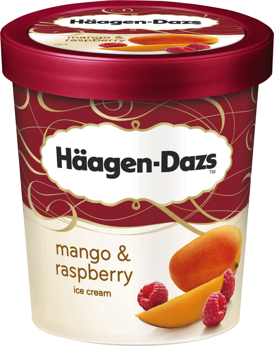 Характеристики Мороженое Haagen Dazs "Манго и малина", пломбир, 430 г ...