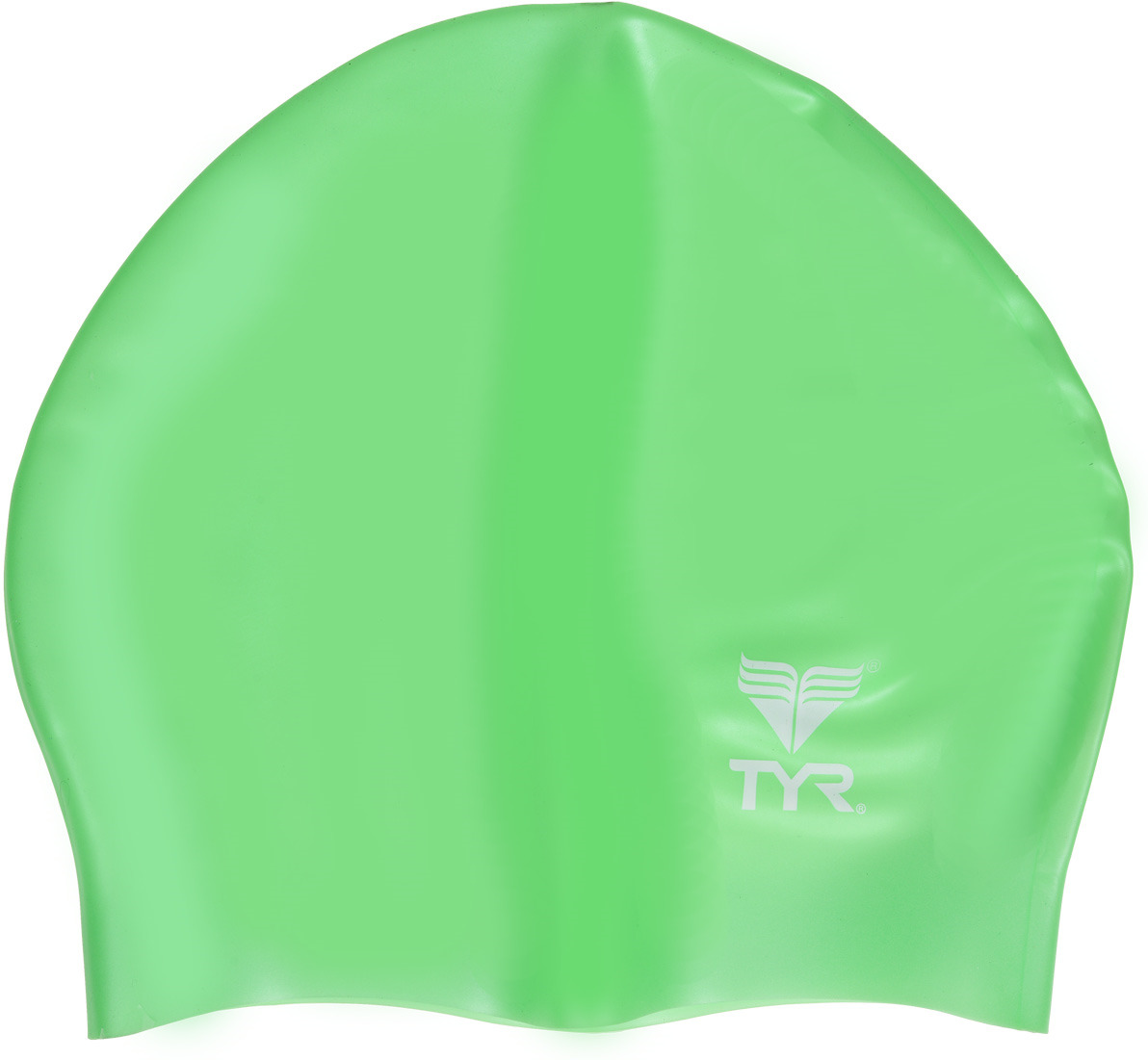 Шапочка для плавания Tyr Wrinkle Free Junior Silicone Cap, LCSJR, салатовый