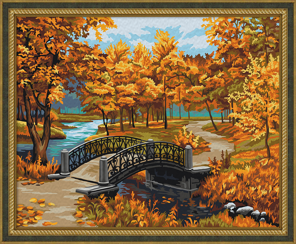 фото Набор для рисования по номерам Мосфа "Осенний парк", 40 х 50 см