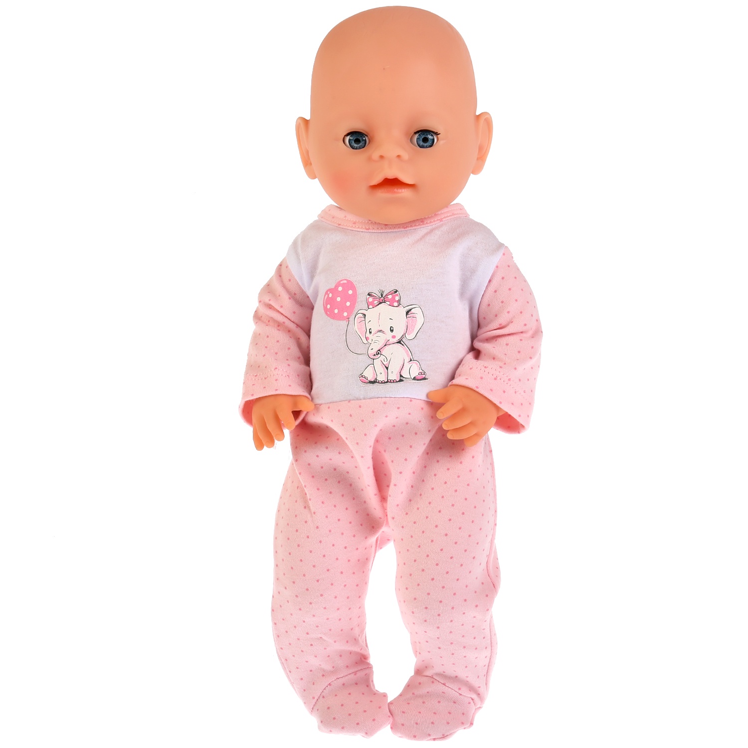 фото Одежда для кукол Карапуз "Комбинезон Слоник", 267417, розовый, 40-42 см