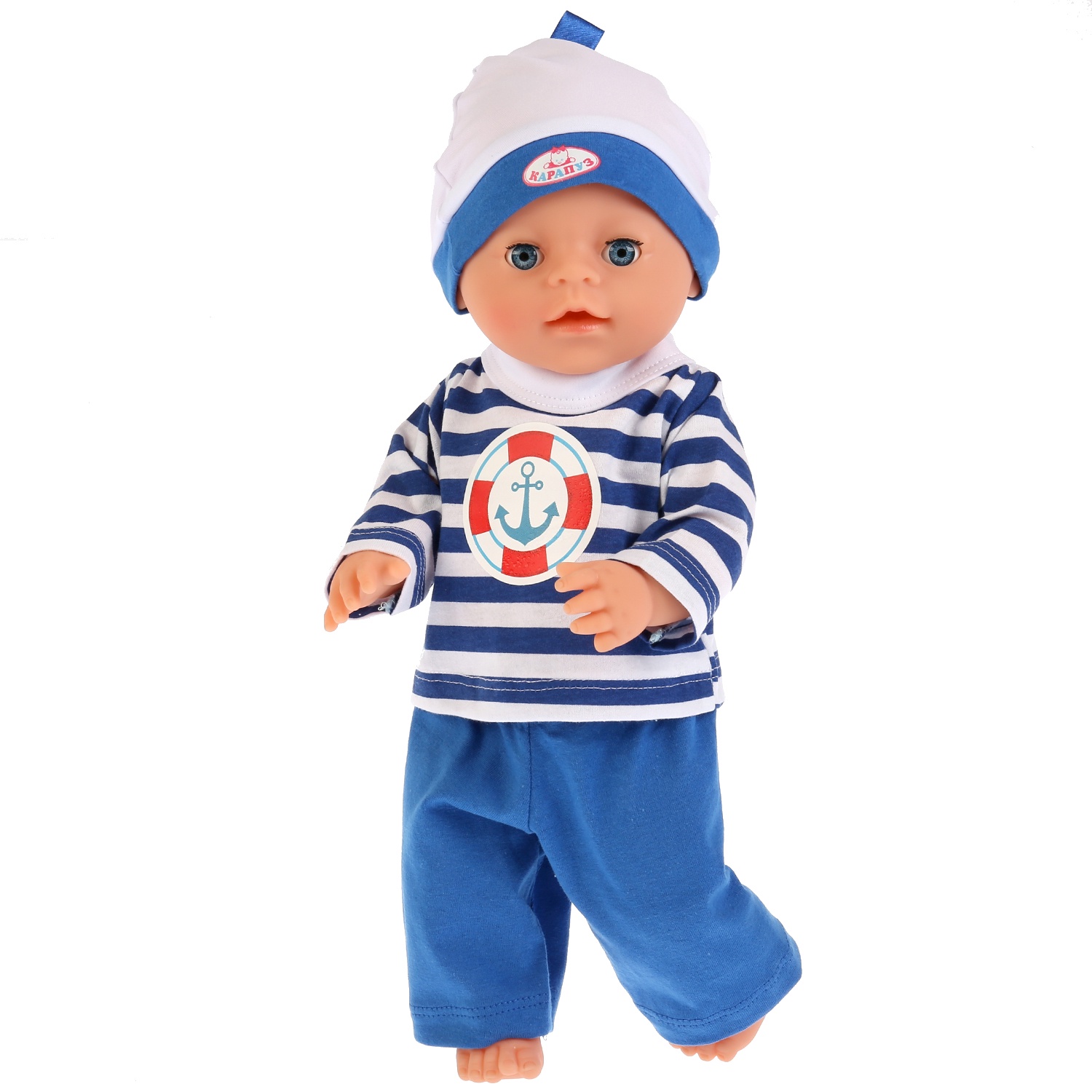 фото Одежда для кукол Карапуз "Якорь", 267418, синий, 40-42 см