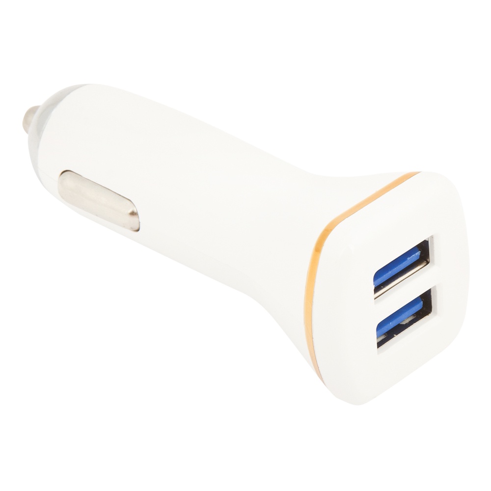 фото Автомобильное зарядное устройство Ldnio 2 USB 2,1А + кабель Apple 8 pin DL-219, White