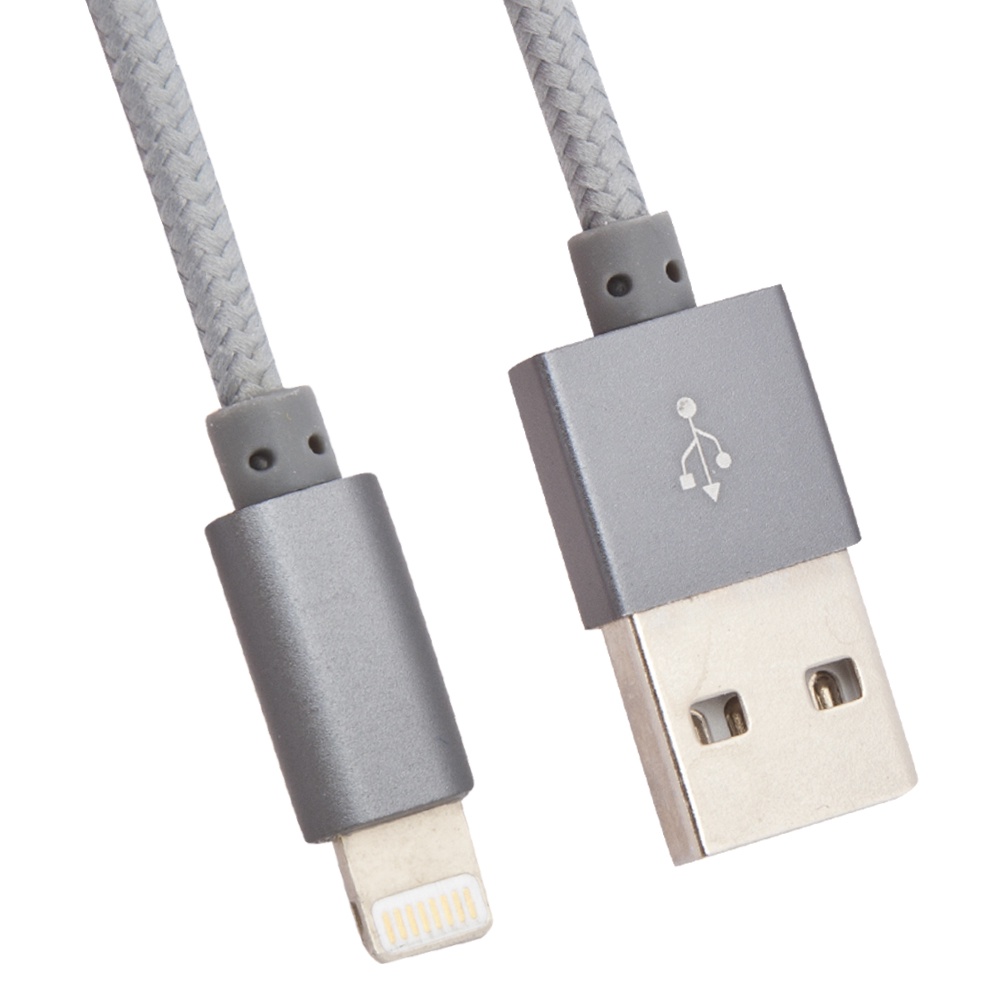 фото Автомобильное зарядное устройство Ldnio с USB 3,0А Quick Charge 3.0 18W + кабель Apple 8 pin C304Q, Gray