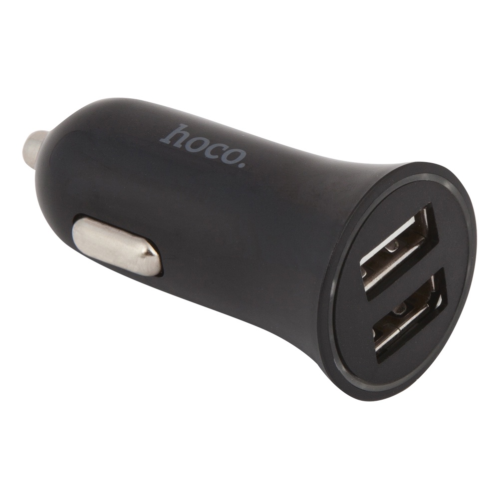 фото Автомобильное зарядное устройство Hoco UC204 Car Charger 2хUSB 2,4A, Black