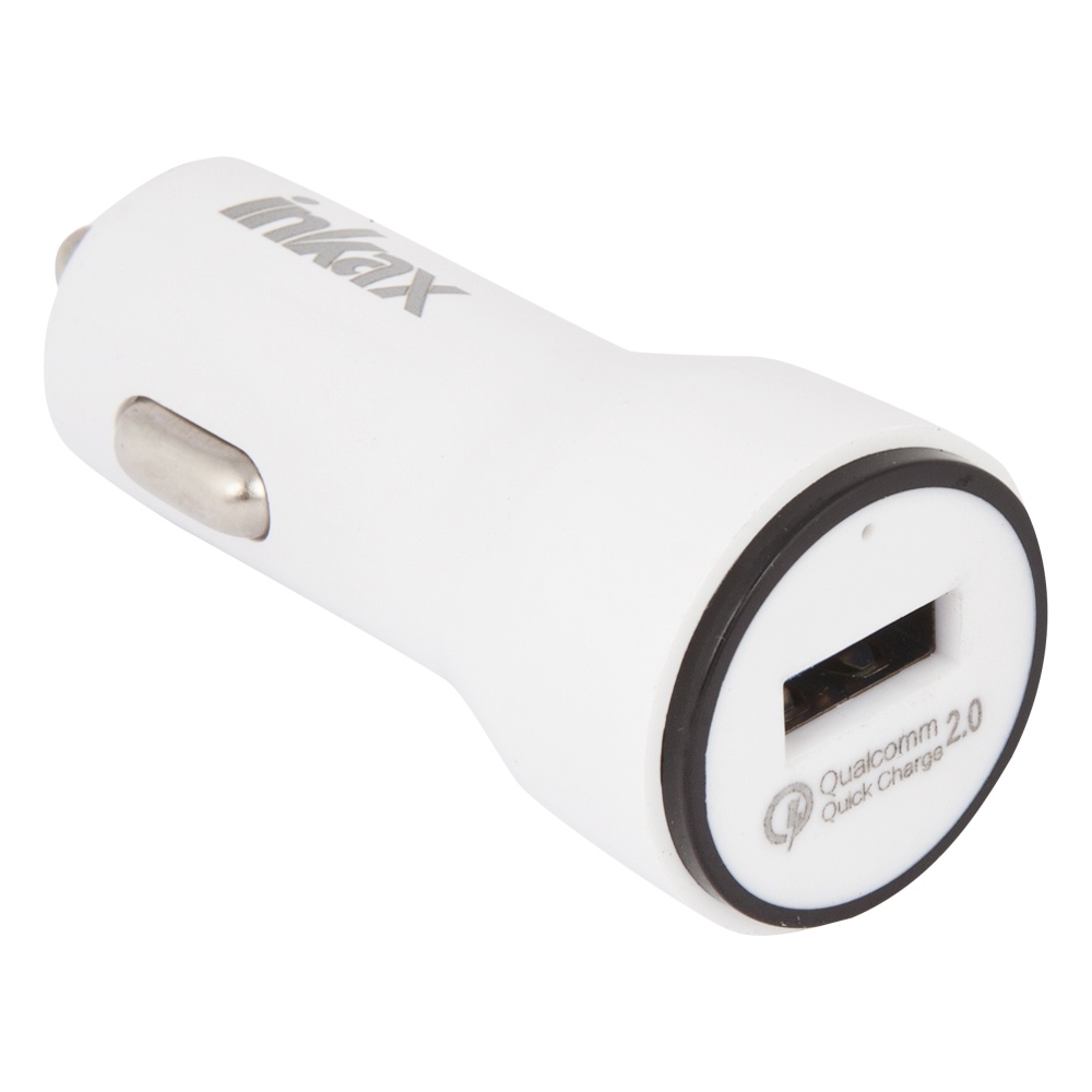 фото Автомобильное зарядное устройство Inkax CD-22 QC 2.0 USB 12V/1A 9V/1,5A 5V/2А + кабель USB Type-C, White