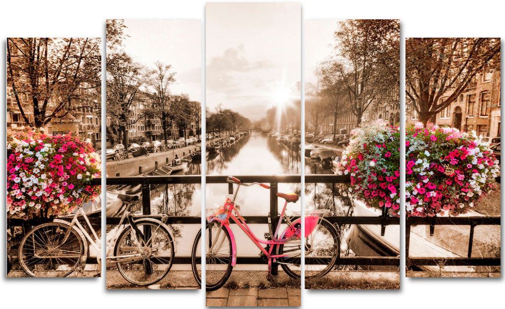 фото Картина модульная Мастер Рио Картина модульная "Амстердам", темно-розовый