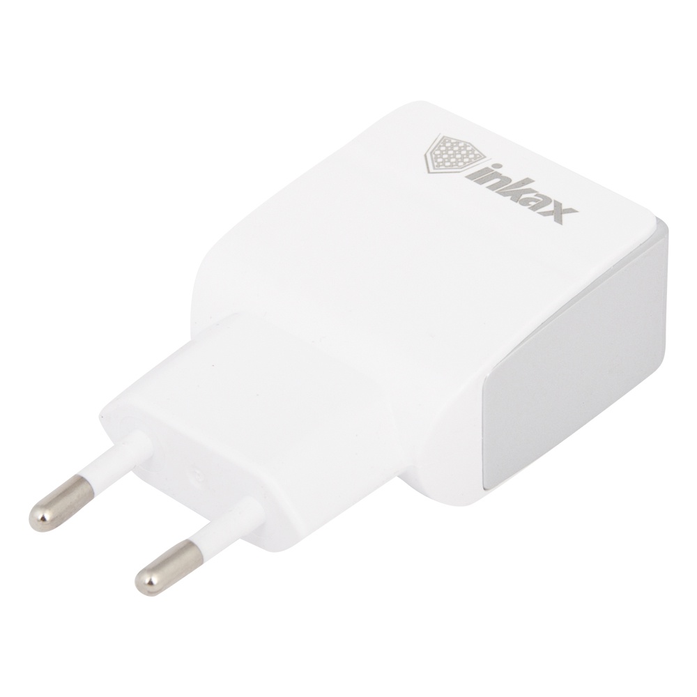 фото Сетевое зарядное устройство Inkax CD-23 Superior 2 USB 2,4A + кабель Apple 8 pin, 0L-00040097, White