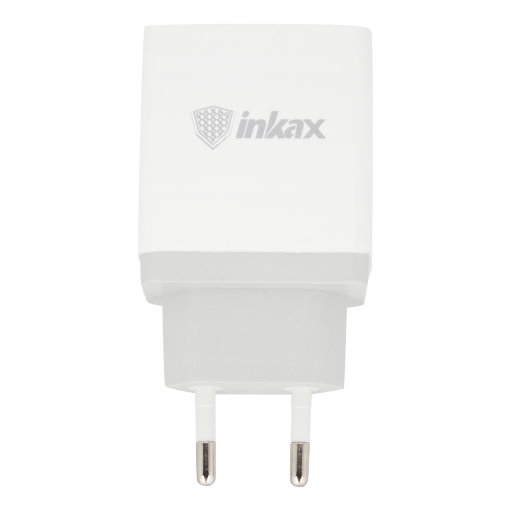 фото Сетевое зарядное устройство Inkax CD-26 Carefree3 3 USB 3,1A + кабель Apple 8 pin, 0L-00040101, White