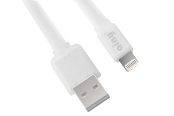 фото Кабель Ainy USB, Apple iPhone 5/5S/5C/6/6Plus/iPad Mini/Air, 1 м, FA-032B, белый