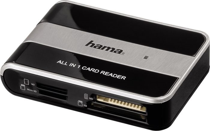 Устройство чтения карт памяти Hama H-49016 USB2.0, 00049016, черный