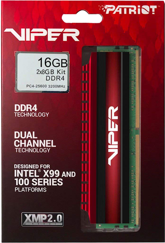 фото Модуль оперативной памяти Patriot DDR4 2x8Gb 3200MHz, PV416G320C6K Patriot memory