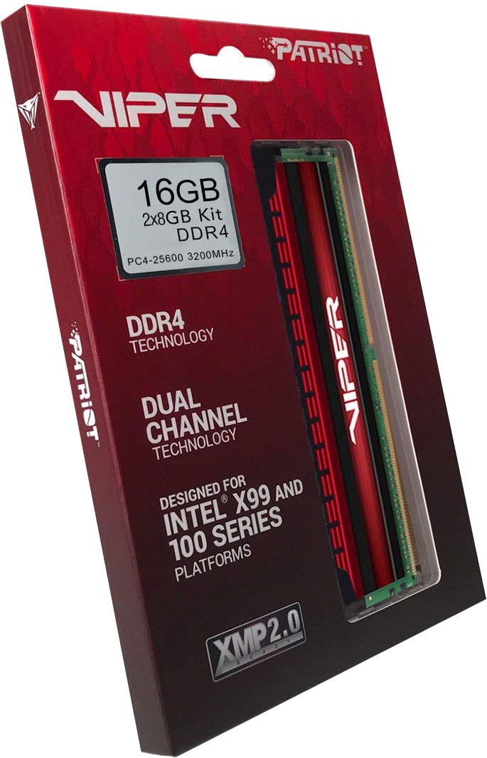 фото Модуль оперативной памяти Patriot DDR4 2x8Gb 3200MHz, PV416G320C6K Patriot memory