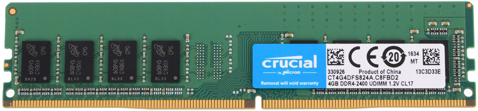 фото Модуль оперативной памяти Crucial DDR4 4Gb 2400MHz, CT4G4DFS824A