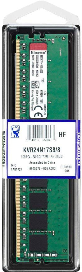 фото Модуль оперативной памяти Kingston DDR4 8Gb, KVR24N17S8/8