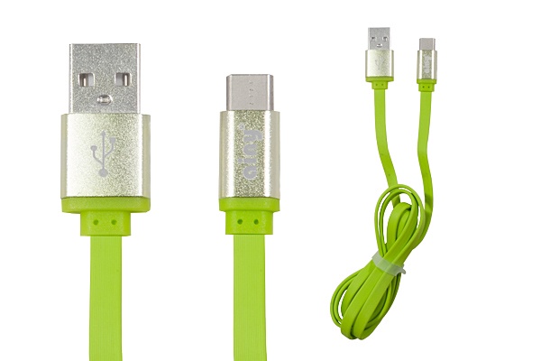 фото Кабель Ainy USB Type-C, 1 м, FA-107H, зеленый