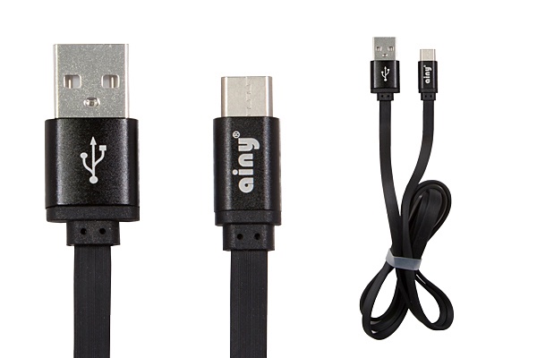 фото Кабель Ainy USB Type-C, 1 м, FA-107A, черный