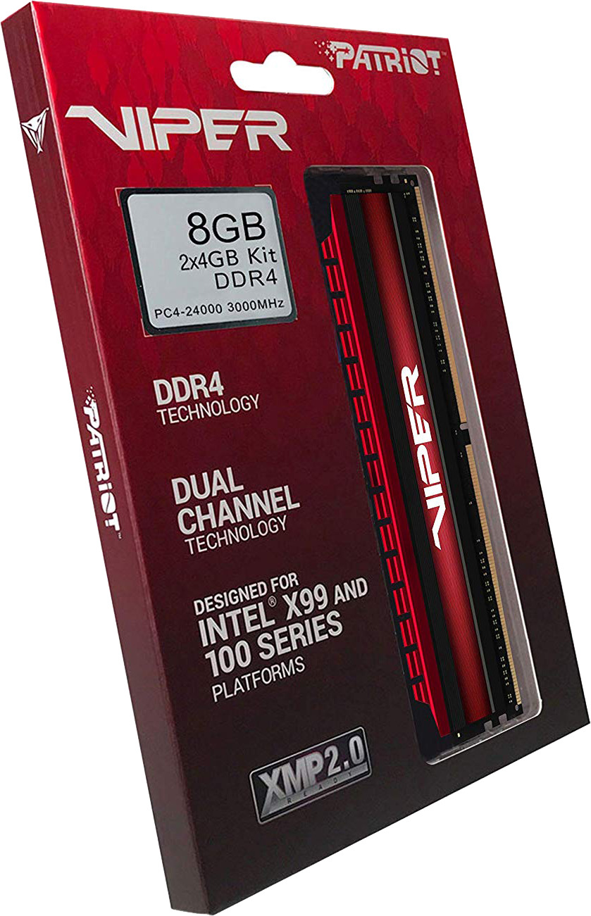 фото Модуль оперативной памяти Patriot DDR4 2x4Gb 3000MHz, PV48G300C6K Patriot memory