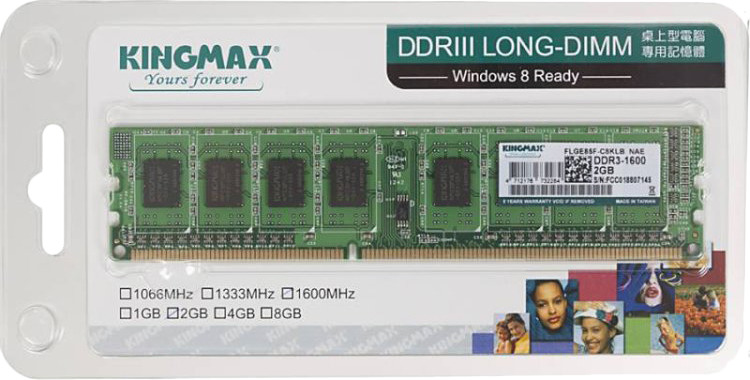 фото Модуль оперативной памяти Kingmax DDR3 2Gb 1600MHz, KM-LD3-1600-2GS