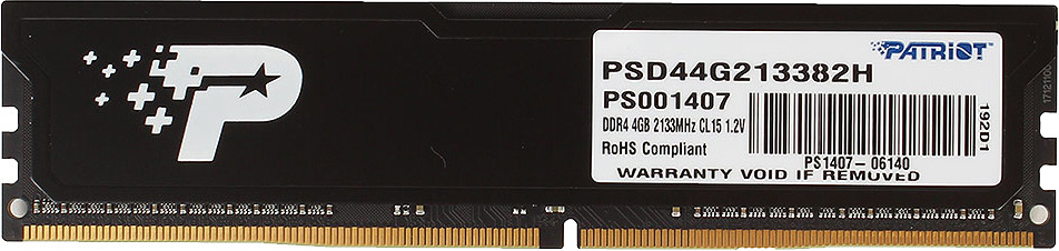 фото Модуль оперативной памяти Patriot DDR4 4Gb 2133MHz, PSD44G213382H Patriot memory