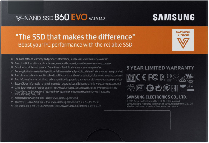 фото SSD накопитель Samsung 860 EVO 500GB, MZ-N6E500BW