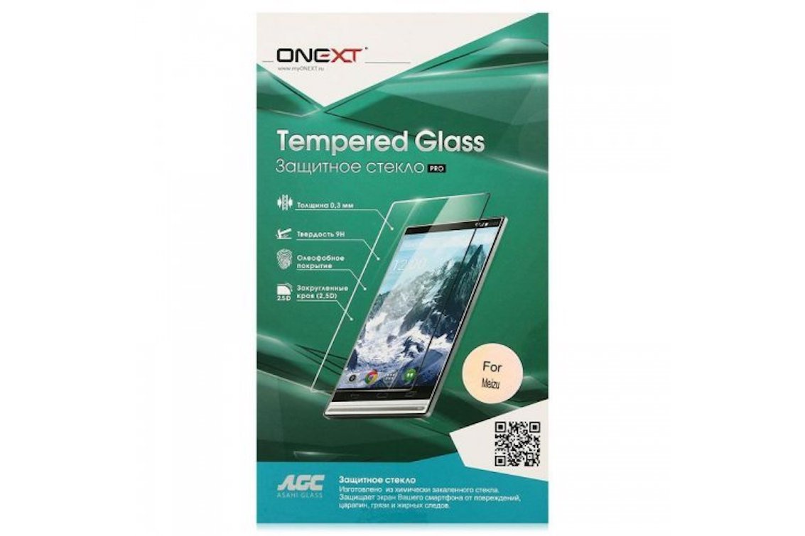 фото Защитное стекло Onext для Meizu M3 Note, 641-41450, с рамкой, черный