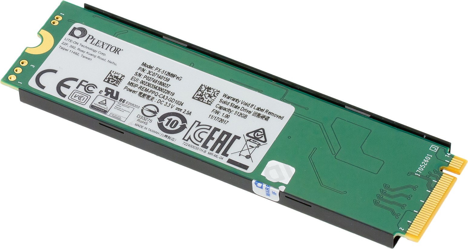 фото SSD накопитель Plextor M9Pe 512GB, PX-512M9PEGN