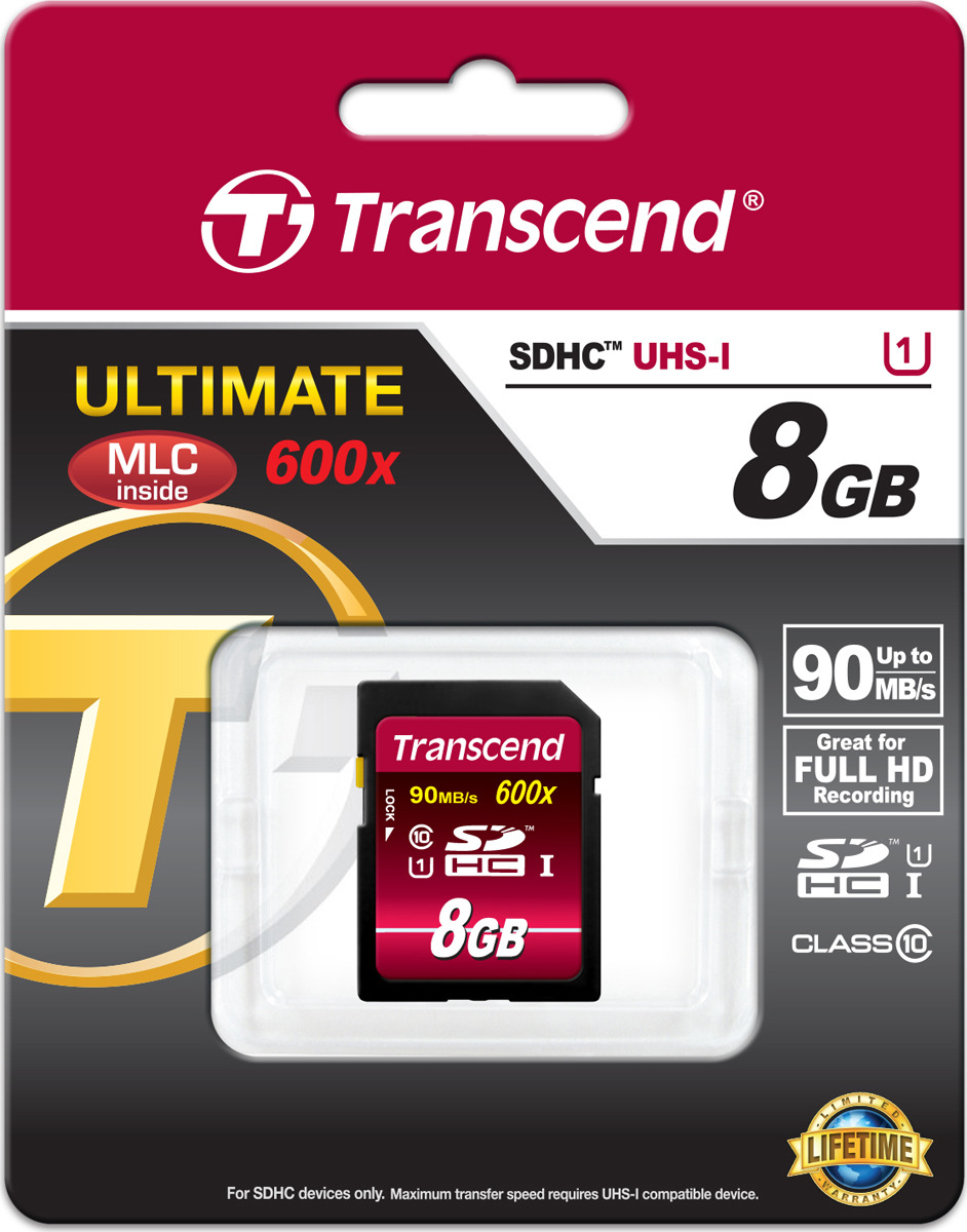 фото Карта памяти Transcend Ultimate UHS-I Class 10 U1, TS8GSDHC10U1, 8GB