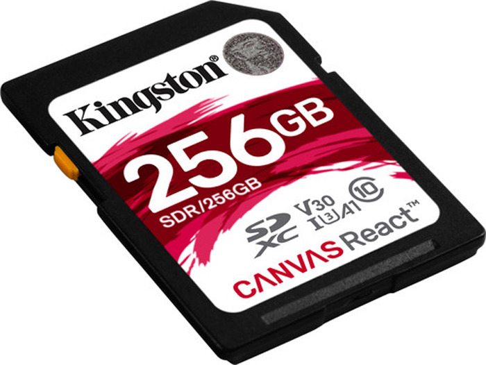 фото Карта памяти Kingston Canvas React UHS-I Class U3 V30 A1, SDR/256GB, 256GB