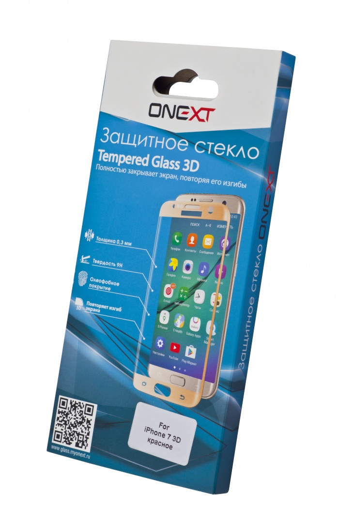 фото Защитное стекло Onext для Apple iPhone 7 Plus 3D, 641-41250, прозрачный