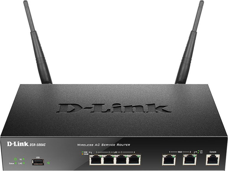 фото Сетевой экран D-Link DSR-500AC, черный