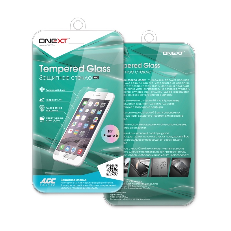 фото Защитное стекло Onext для Apple iPhone 6/6S 3D, черный, 641-41003