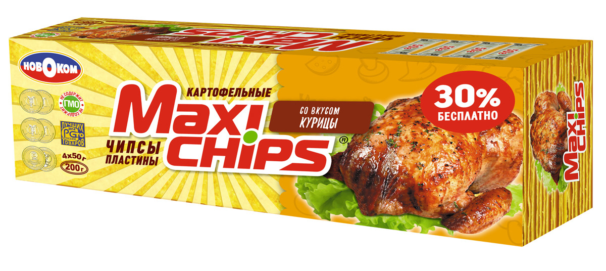 Чипсы картофельные Maxi-chips, курица, 200 г - купить с доставкой по ...