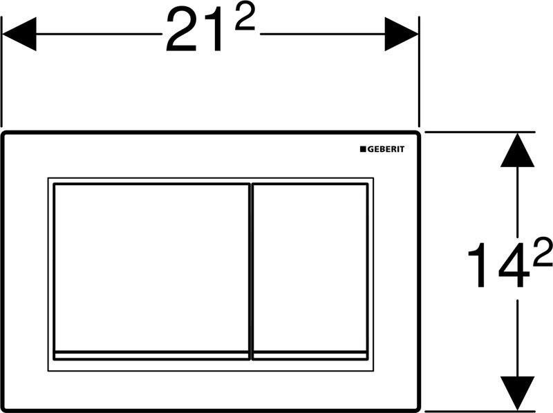 фото Клавиша смывная Geberit Omega 30, для двойного смыва, 115.080.KL.1