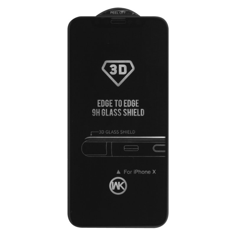 фото Защитное стекло WK для iPhone X WK Thunder Series 3D Curved Edge Tempered Glass, 0L-00035700, черный