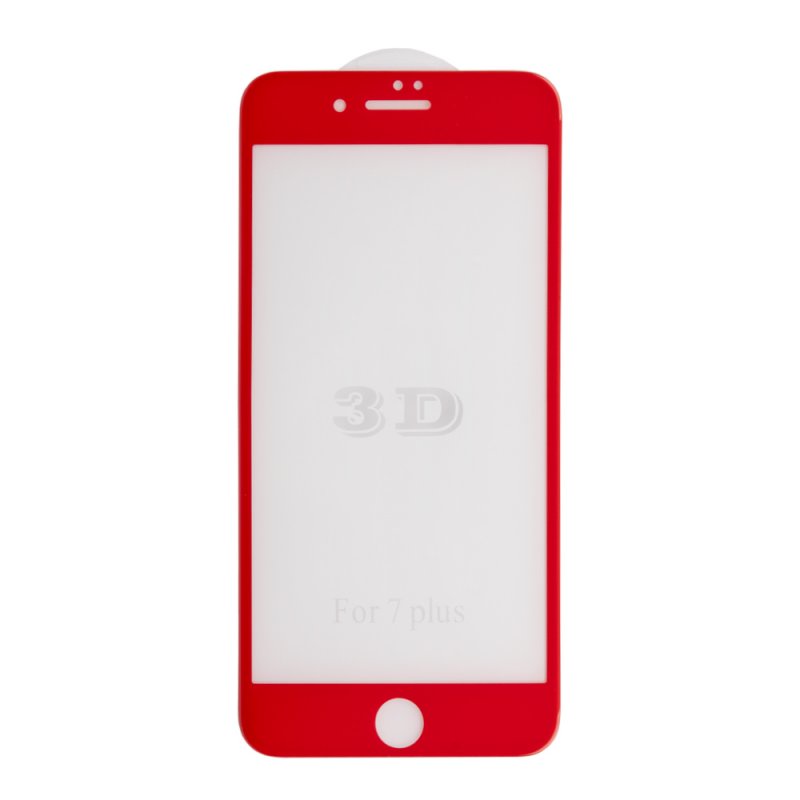 фото Защитное стекло Liberty Project Tempered Glass 3D для iPhone 7 Plus, 0L-00032636, с рамкой, красный