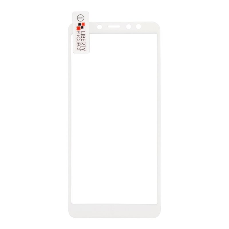 фото Защитное стекло "LP" для Xiaomi Redmi 5 с рамкой Tempered Glass 0,33 мм, 9H (белое) Liberty project