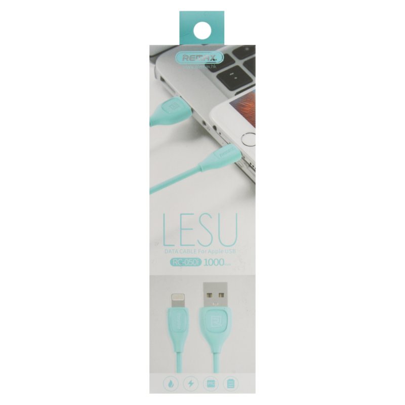 фото USB кабель Remax Lesu RC-050i Apple 8 pin, 0L-00035746, синий