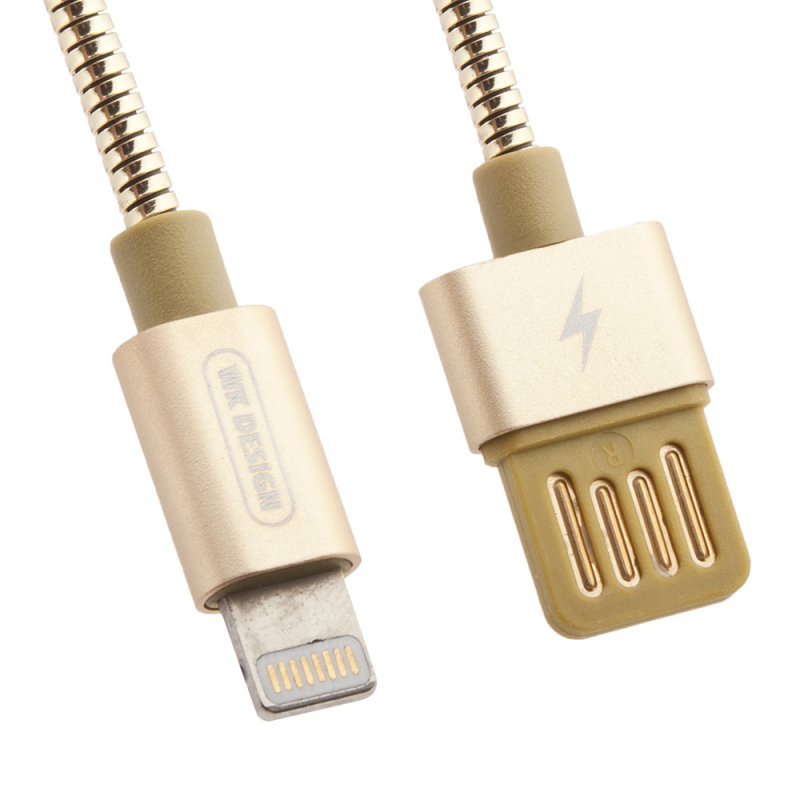 фото USB кабель WK Alloy WDC-039 Apple 8 pin, 0L-00034808, золотой