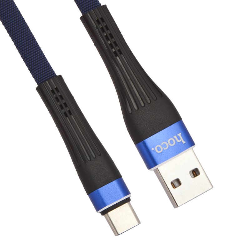 фото USB кабель Hoco Slender U39 USB Type-C, 0L-00038963, синий, черный