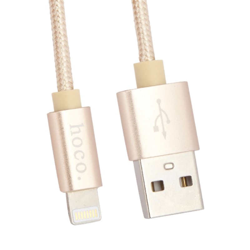 фото USB кабель Hoco X2 Knitted Apple 1 м, 0L-00038957, золотой