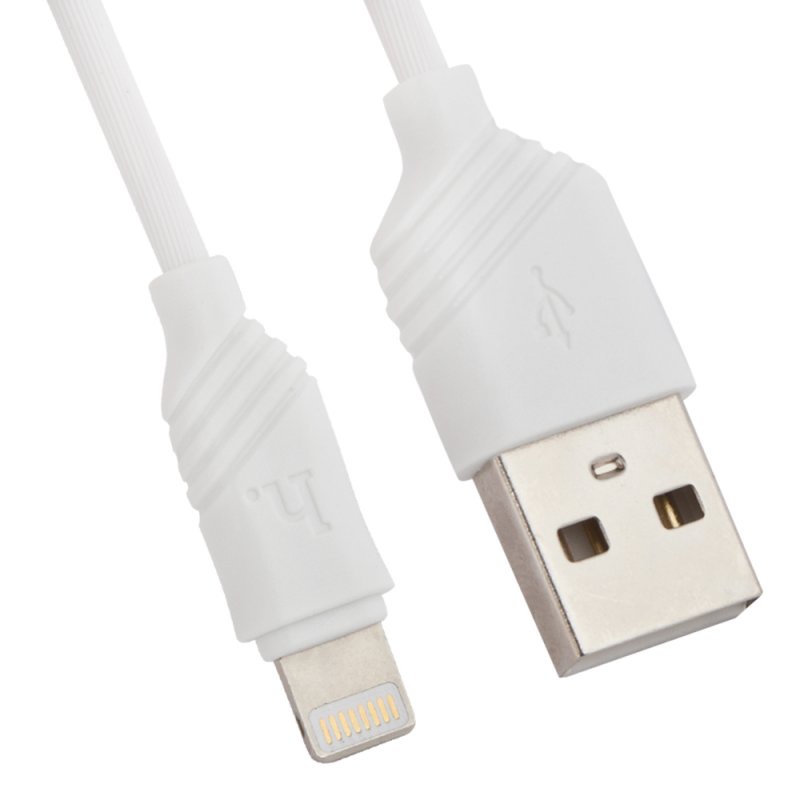 фото USB кабель Hoco X6 Khaki Lightning 1 м, 0L-00037533, белый