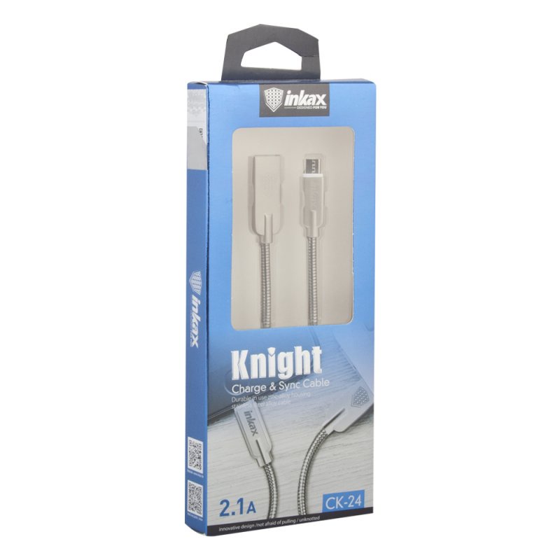 фото USB Кабель Inkax Knight CK-24 Micro USB, 0L-00040084, серебряный