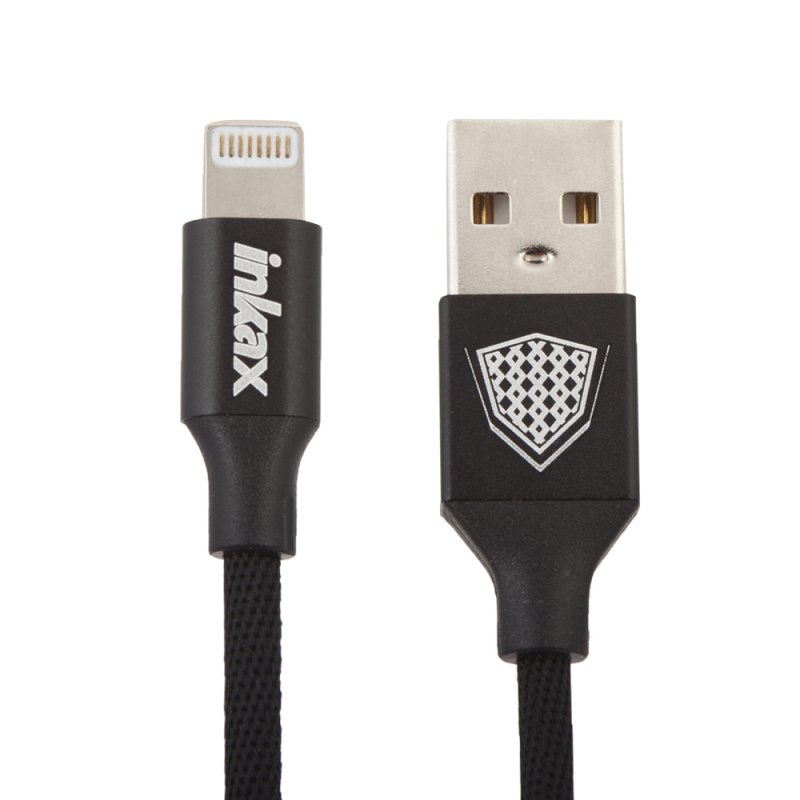 фото USB Кабель Inkax Metal Braided CK-27 Apple 8 pin, 0L-00040061, черный