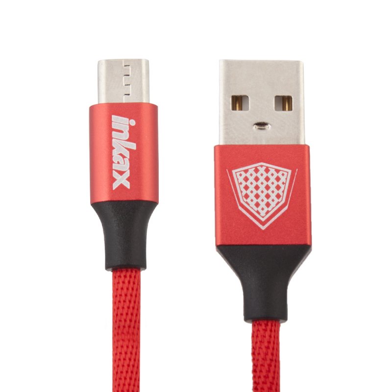 фото USB Кабель Inkax CK-27 Metal Braided Micro USB, 0L-00040062, красный