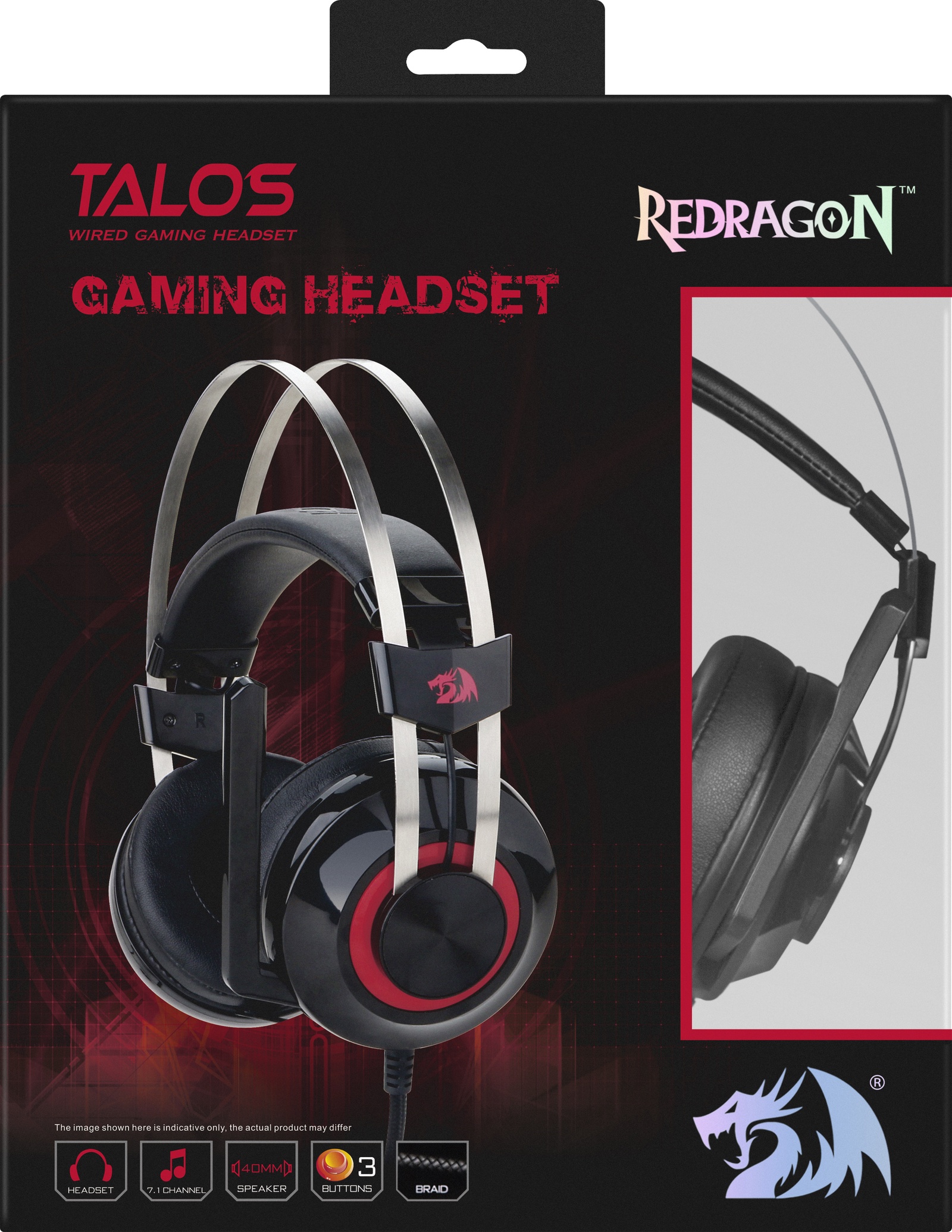 фото Игровые наушники  Talos объемный звук 7.1 кабель 1.8м Redragon